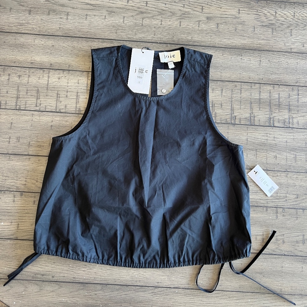 Joie Tess Tie Hem Tank sz S black NWT